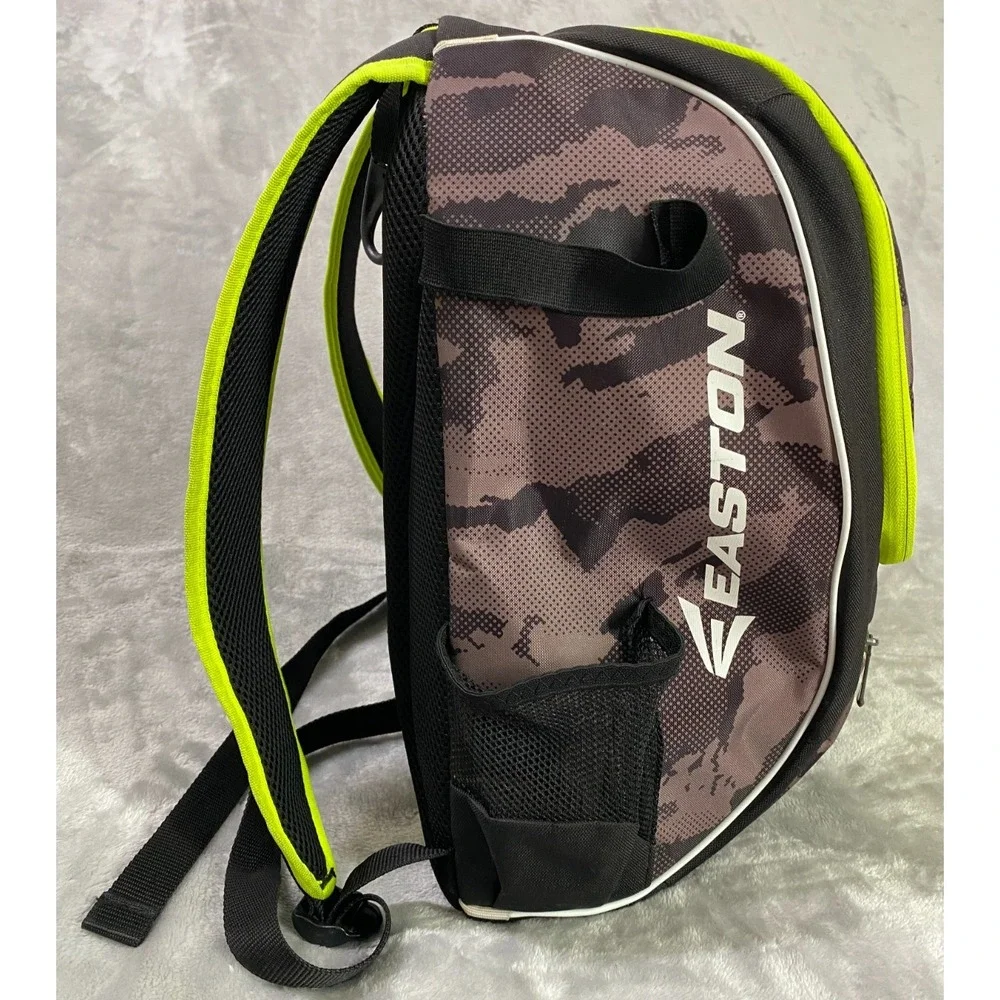 Easton Bat Pack Backpack Young Adult OSFM Black Camo Yellow E110BP Baseball Bag‎